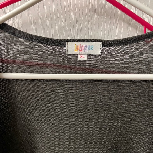 LuLaRoe Charcoal Sarah Duster Cardigan - Picture 2 of 3